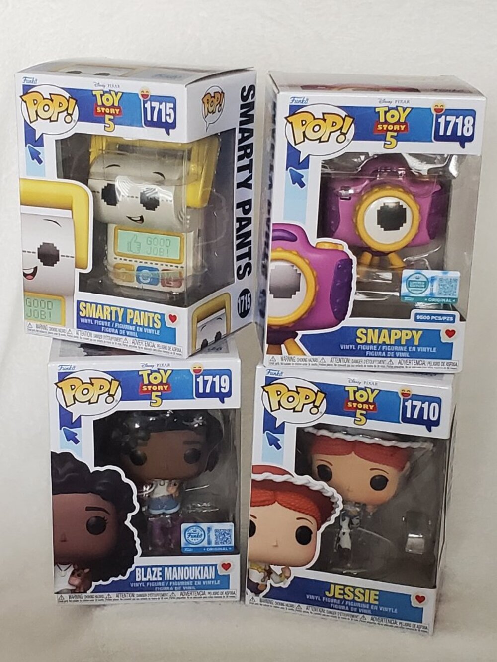 FUNKO POP! Set 4 - snappy, jessie, smarty pants, blaze Brand New! Toy Story 5